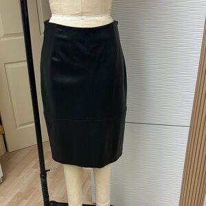 Elegant Black Leather Skirt